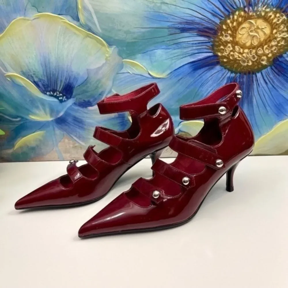 New JEFFREY CAMPBELL Pump In Cherry Red Patent Size 6